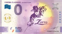 Frankreich 0 Euro Souvenir - Classic Cinema - The Mark of Zorro - Anniversary - 2025