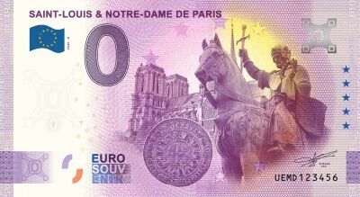 Frankreich 0 Euro Souvenir - Saint Louis & Notre-Dame de Paris - 2026