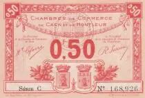 Frankreich 0.5 Franc - Honfleur and Caen Chamber of Commerce - 1920 - Serial C