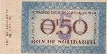 Frankreich 0.50 Franc averstamp 5 Franc  Bon de Solidarit&eacute; - WWII - 1941-1942 - AU