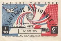 Frankreich 1/10 Loterie Nationale  - 1941 - TTB