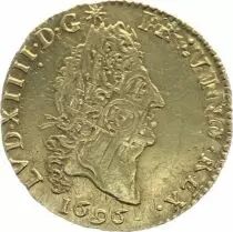 Frankreich 1/2 Louis dor, Louis XIV (1643-1715) 4 L - 1696 A Paris