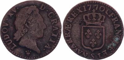 Frankreich 1/2 Sol Louis XV - 1771 S Reims
