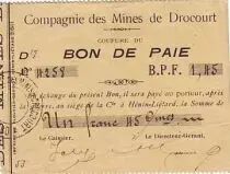 Frankreich 1,45 F Drocourt Cie. des mines Bon de paie