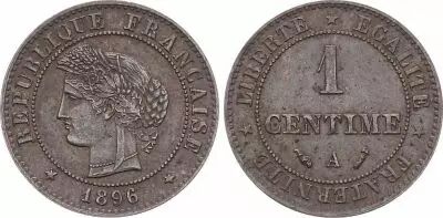 Frankreich 1 Centime Ceres - 1896 A Paris
