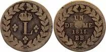 Frankreich 1 Decime Louis XVIII - Strasbourg Blockade - 1815 BB