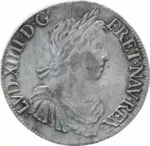 Frankreich 1 Ecu Louis XIV - Ecu long hair curl - 1653 L