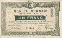 Frankreich 1 F Roubaix-Tourcoing Sans cachet