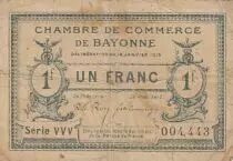 Frankreich 1 Franc - Bayonne chamber of commerce -1915