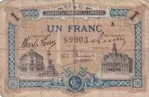 Frankreich 1 Franc - Chamber of  Commerce - Limoges - 1914 - Serie A