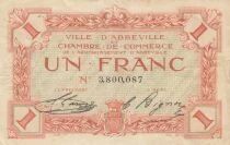 Frankreich 1 Franc - Chamber of Commerce - Abbeville - ND (1914-1925)