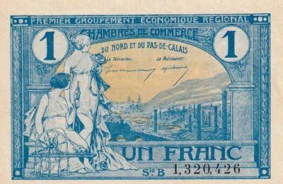 Frankreich 1 Franc - Chamber of Commerce - Nord et Pas-deCalais - Serie B