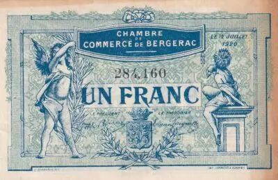 Frankreich 1 Franc - Chambre de Commerce - Bergerac - 12-07-1920 - 284.160