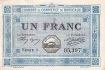 Frankreich 1 Franc - Chambre de Commerce - Bordeaux - 1917 - S&eacute;rie 1