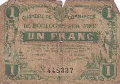 Frankreich 1 Franc - Chambre de commerce - Boulogne sur Mer - 01-01-1925