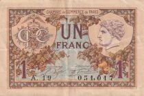 Frankreich 1 Franc - Chambre de commerce - Paris - 10-03-1920 - S&eacute;rie A.19