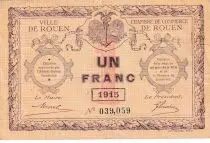 Frankreich 1 Franc - Chambre de Commerce - Rouen - 1915