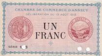 Frankreich 1 franc - Chambre de commerce d\'Annecy  1915 - S&eacute;rie 103 - Annul&eacute;