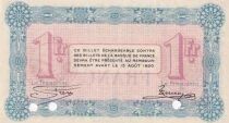 Frankreich 1 franc - Chambre de commerce d\'Annecy  1915 - S&eacute;rie 103 - Annul&eacute;