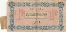 Frankreich 1 franc - Chambre de commerce d\'Annecy with stamp - Serial 187 - 19^16