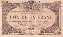 Frankreich 1 Franc - Chambre de commerce de Lorient - 1915 - P.75-2