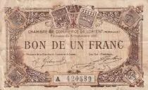 Frankreich 1 Franc - Chambre de commerce de Lorient - 1915 - S&eacute;rie A