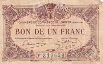 Frankreich 1 Franc - Chambre de commerce de Lorient - 1921 - S&eacute;rie F