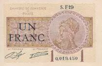 Frankreich 1 Franc - Chambre de commerce de Paris - 1920 - Serial F.19 - P.97-23