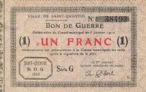 Frankreich 1 Franc - City of Saint-Quentin - 03-01-1916 - Serial G