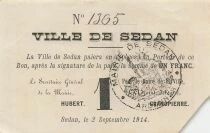 Frankreich 1 Franc - City of Sedan - 02-09-1914