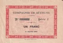 Frankreich 1 Franc - Compagnie de B&eacute;thune - 01-01-1915 - S&eacute;rie 2