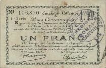Frankreich 1 Franc - Douai Arrondissement et Carvin Region- 21-09-1914