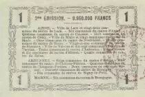 Frankreich 1 Franc - Laon - Regional Coupon - 16-06-1916 - Serial 19
