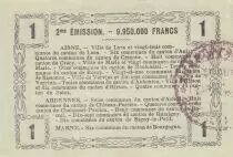 Frankreich 1 Franc - Laon - Regional Coupon - 16-06-1916 - Serial 19