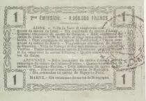 Frankreich 1 Franc - Laon - Regional Coupon - 16-06-1916 - Serial 20