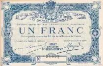 Frankreich 1 Franc - Le Havre Chamber of Commerce - 1917 - Replacement emission