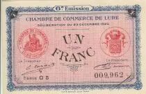 Frankreich 1 Franc - Lure - Chamber of Commerce - 23-12-1920 - Serial G5