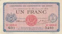 Frankreich 1 Franc - Lyon - Chamber of Commerce - 23-07-1916 - Third Serial