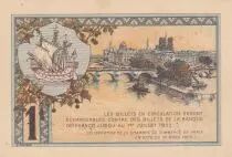 Frankreich 1 Franc - Paris Chamber of Commerce - 1920 - Serial A.58