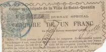 Frankreich 1 Franc - Saint Quentin - 1870 - Good