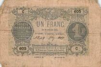 Frankreich 1 Franc - Soci�t� G�n�rale - 18-11-1871 - Serial C