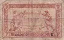 Frankreich 1 Franc - Tr�sorerie aux arm�es -  1917 - Serial E - VG+ - M.2