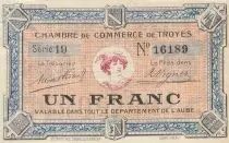 Frankreich 1 Franc - Troyes Chamber of Commerce - 1918 - Serial 19