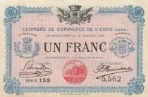 Frankreich 1 Franc - Vienne Chamber of Commerce - 18-01-1916 - Serial 133