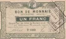 Frankreich 1 Franc - Ville -  Roubaix-Tourcoing  - 2&egrave;me s&eacute;rie