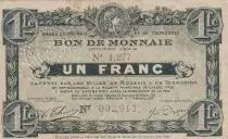 Frankreich 1 Franc -Ville -  Roubaix-Tourcoing  - 8&egrave;me s&eacute;rie