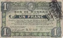 Frankreich 1 Franc -Ville -  Roubaix-Tourcoing - 20-07-1917 - 11&egrave;me s&eacute;rie