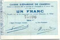 Frankreich 1 Franc Cambrai Caisse d&acute;Epargne