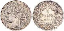 Frankreich 1 Franc Ceres - 1881 A Paris - Silver
