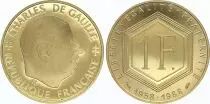 Frankreich 1 Franc Charles de Gaulle 1958-1988 - Gold